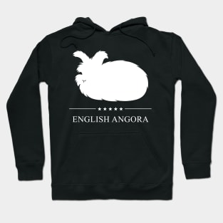 English Angora Rabbit White Silhouette Hoodie